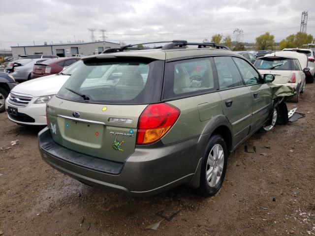 4S4BP61C357353133 - 2005 SUBARU LEGACY OUTBACK 2.5I GREEN photo 3