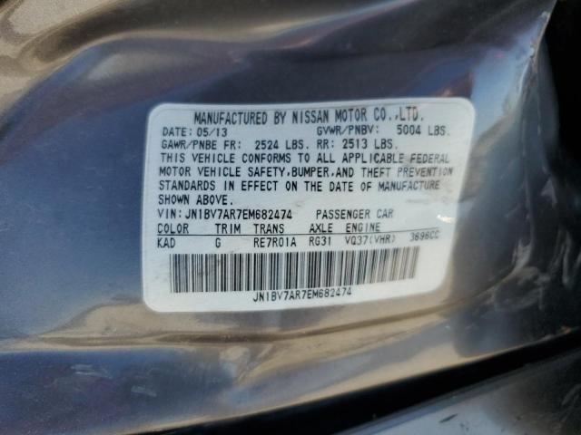 JN1BV7AR7EM682474 - 2014 INFINITI Q50 BASE GRAY photo 12