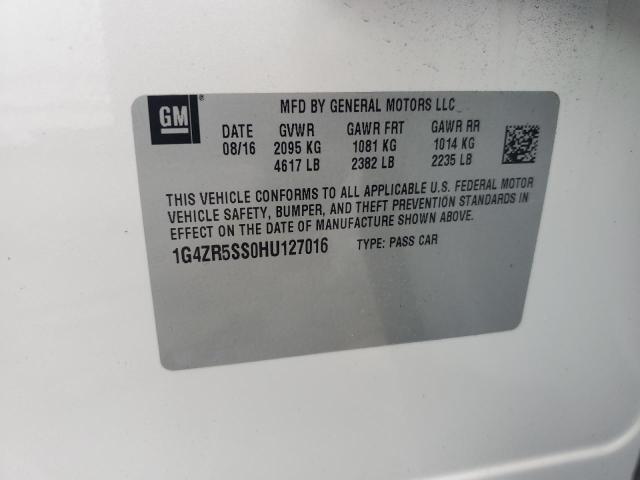 1G4ZR5SS0HU127016 - 2017 BUICK LACROSSE PREMIUM 白色 照片 12