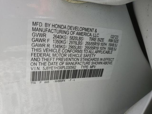 5J8YE1H3XPL030562 - 2023 ACURA MDX WHITE photo 13