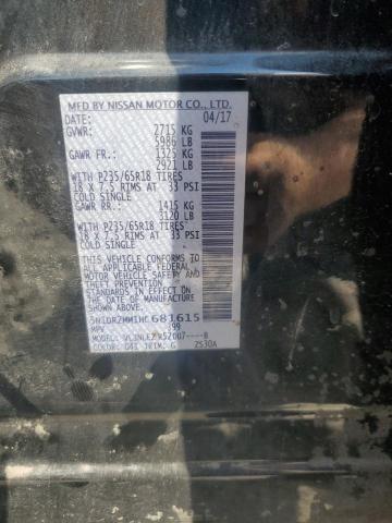 5N1DR2MM1HC681615 - 2017 NISSAN PATHFINDER S BLACK photo 13