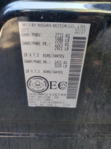 5N1DL0MM4JC516749 - 2018 INFINITI QX60 BLUE photo 13