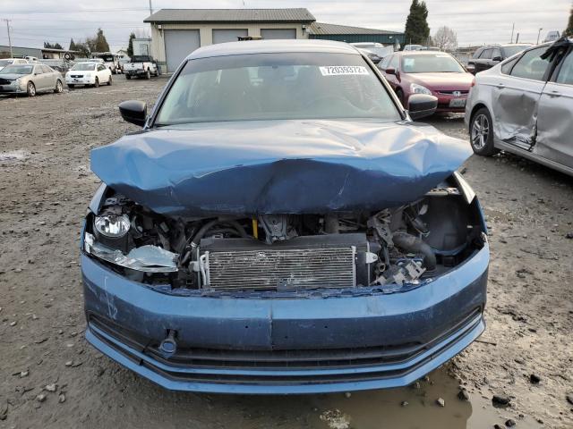 3VW2K7AJ3FM252458 - 2015 VOLKSWAGEN JETTA BASE Կապույտ լուսանկար 5