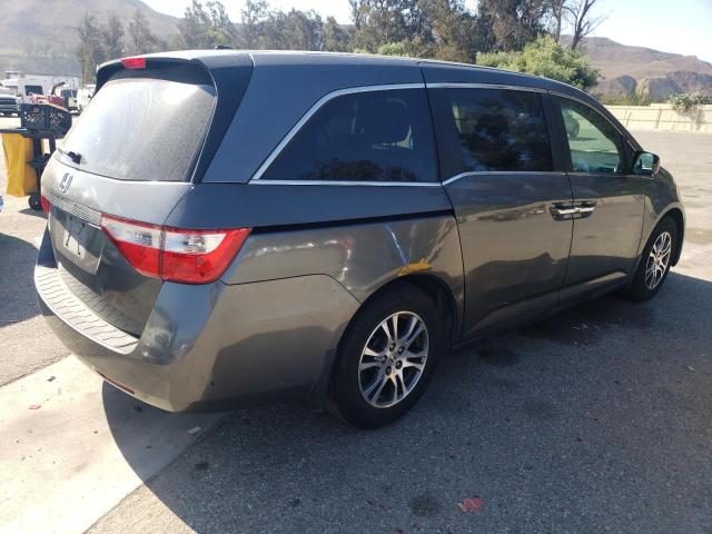 5FNRL5H63BB060203 - 2011 HONDA ODYSSEY EXL GRAY photo 3