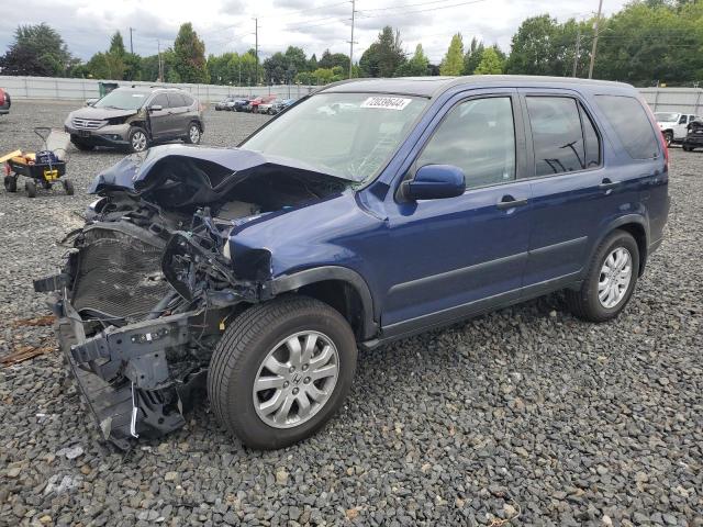 JHLRD78805C024175 - 2005 HONDA CR-V EX BLUE photo 1