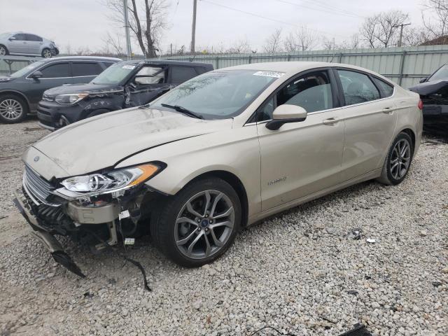 3FA6P0LU2HR165148 - 2017 FORD FUSION SE HYBRID GOLD photo 1