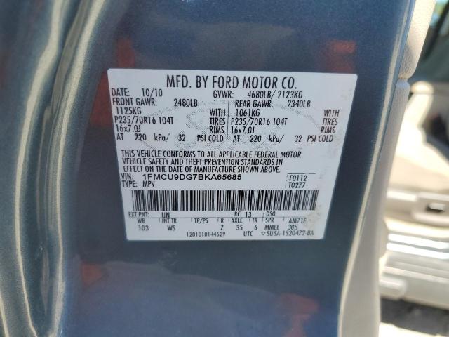 1FMCU9DG7BKA65685 - 2011 FORD ESCAPE XLT BLUE photo 13