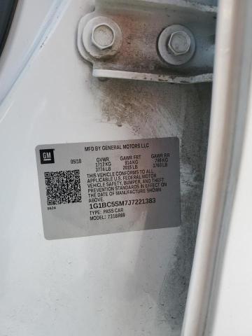 1G1BC5SM7J7221383 - 2018 CHEVROLET CRUZE LS თეთრი ფოტო 12