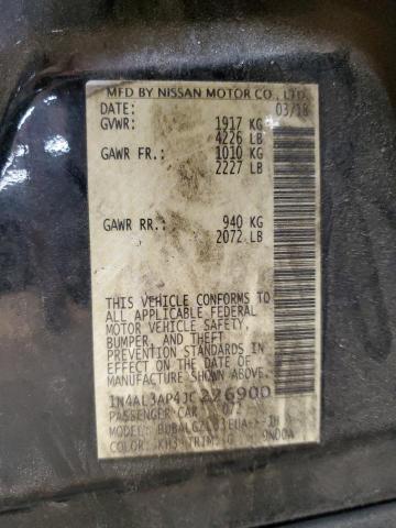 1N4AL3AP4JC226900 - 2018 NISSAN ALTIMA 2.5 BLACK photo 12