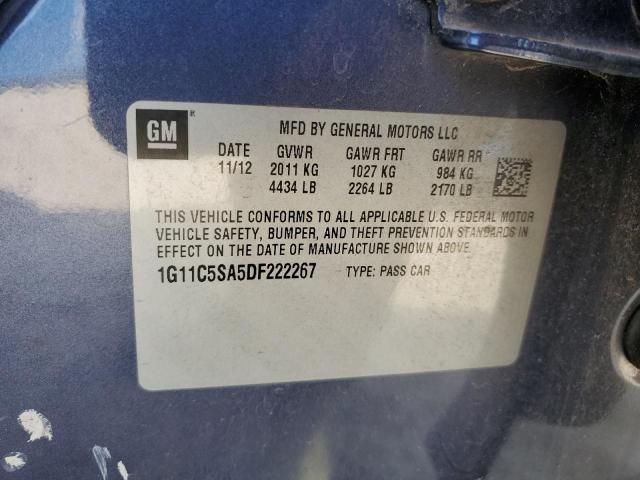 1G11C5SA5DF222267 - 2013 CHEVROLET MALIBU 1LT 蓝色 照片 13