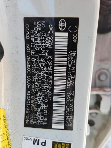 JTDP4RCE6LJ050818 - 2020 TOYOTA COROLLA SE Ақ фото 12