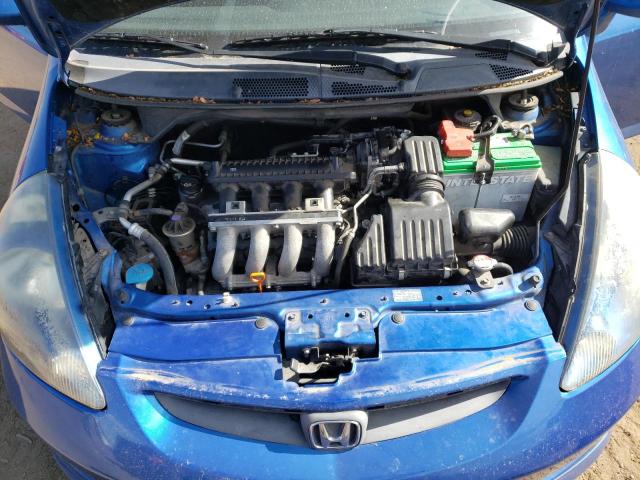 JHMGD38677S057600 - 2007 HONDA FIT S BLUE photo 11