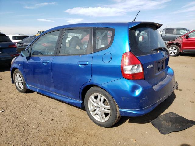 JHMGD38677S057600 - 2007 HONDA FIT S BLUE photo 2