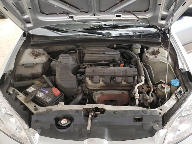 1HGES16365L028593 - 2005 HONDA CIVIC DX VP SILVER photo 11