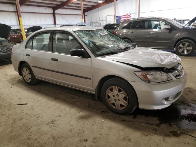 1HGES16365L028593 - 2005 HONDA CIVIC DX VP SILVER photo 4