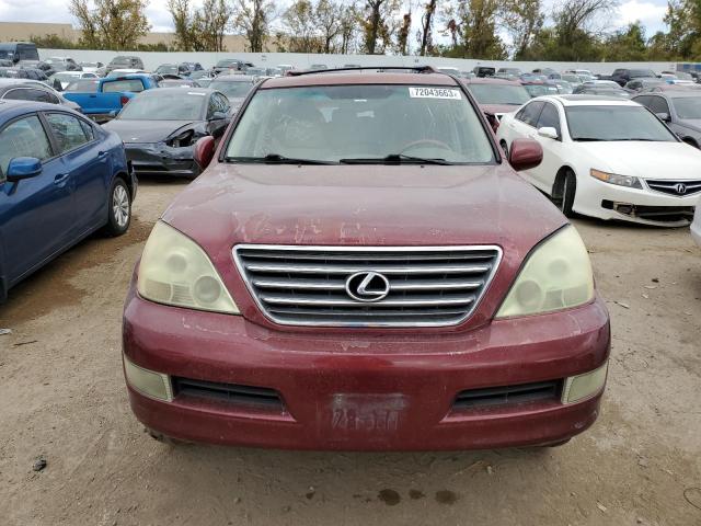 JTJBT20X680154648 - 2008 LEXUS GX 470 MAROON photo 5