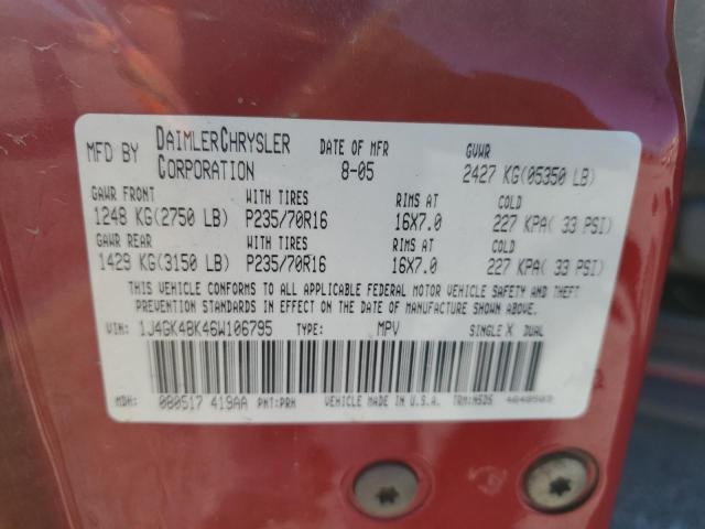 1J4GK48K46W106795 - 2006 JEEP LIBERTY SPORT 红色 照片 13