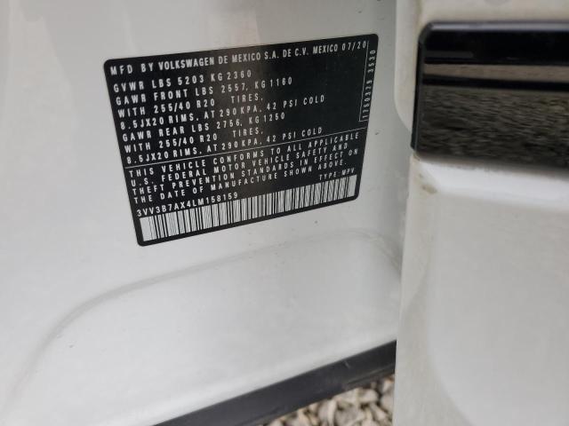 3VV3B7AX4LM158159 - 2020 VOLKSWAGEN TIGUAN SE Ağ foto 14