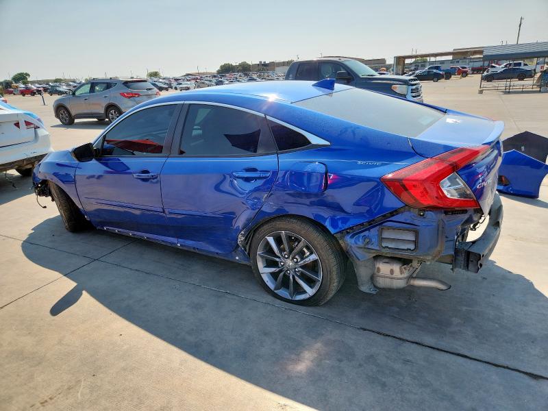 2HGFC1F33MH703488 - 2021 HONDA CIVIC EX BLUE photo 2