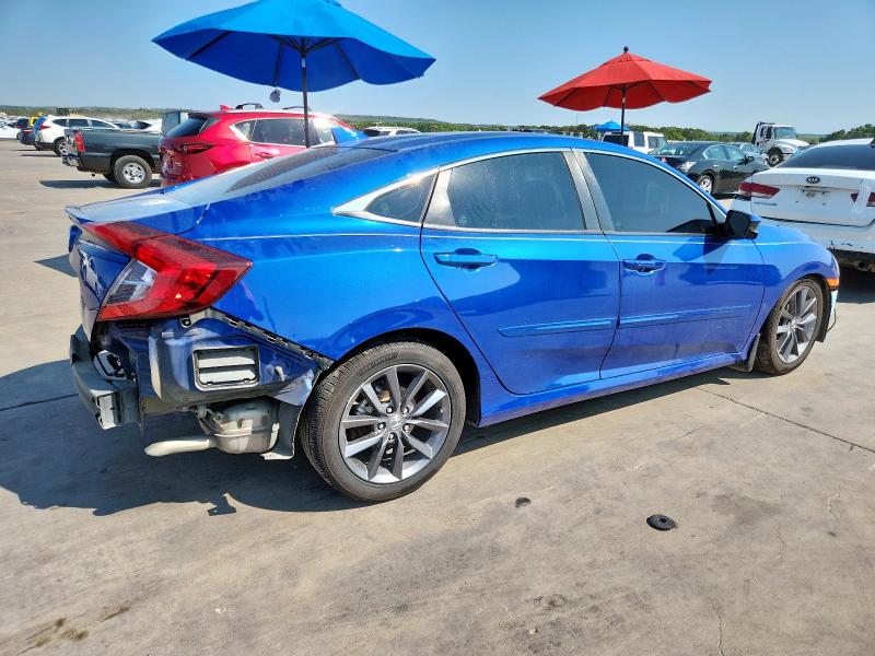 2HGFC1F33MH703488 - 2021 HONDA CIVIC EX BLUE photo 3