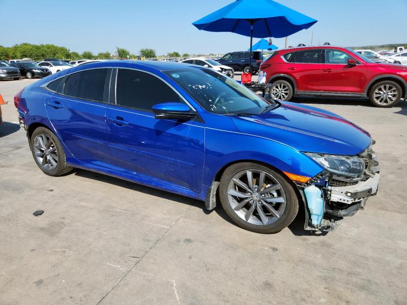 2HGFC1F33MH703488 - 2021 HONDA CIVIC EX BLUE photo 4