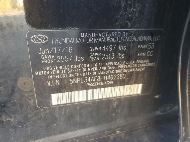 5NPE34AF8HH462280 - 2017 HYUNDAI SONATA SPORT 黑色 照片 12