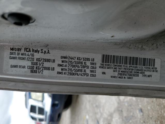 ZFBERFAT7G6C60318 - 2016 RAM PROMASTER თეთრი ფოტო 13