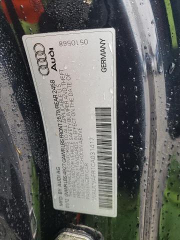 WAUVVAFR1CA031417 - 2012 AUDI S5 PRESTIGE BLUE photo 12