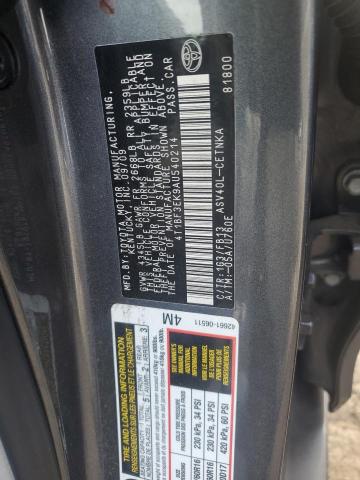 4T1BF3EK9AU540214 - 2010 TOYOTA CAMRY BASE GRAY photo 12