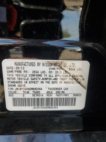 JN1BV7ARXEM682064 - 2014 INFINITI Q50 BASE BLACK photo 12