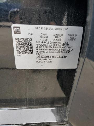 1G1ZG5ST5RF161180 - 2024 CHEVROLET MALIBU RS BLACK photo 12