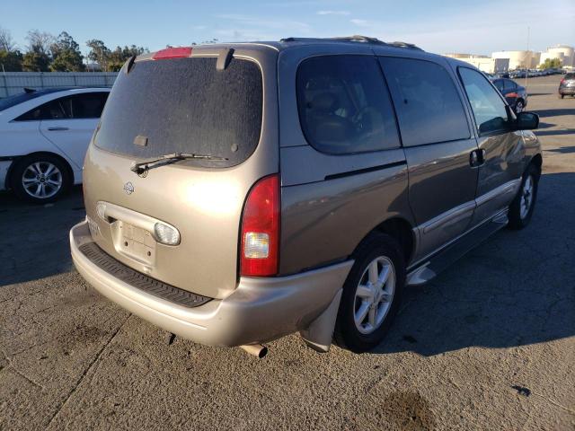 4N2ZN17T81D819151 - 2001 NISSAN QUEST GLE TAN photo 3