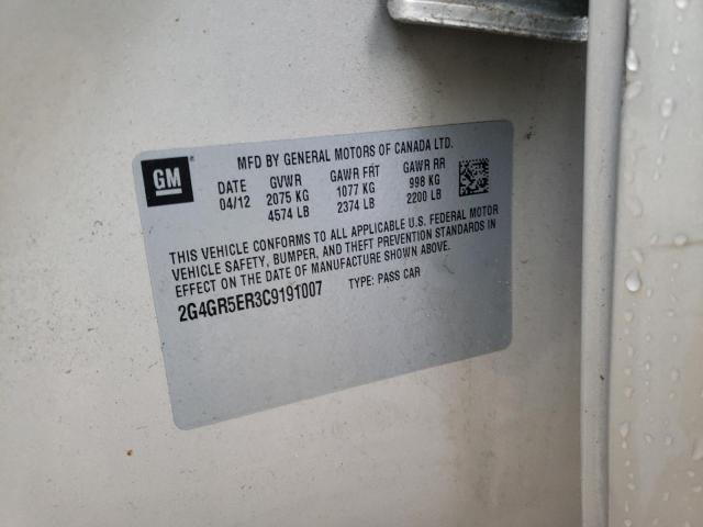 2G4GR5ER3C9191007 - 2012 BUICK REGAL თაფლისფერი ფოტო 13