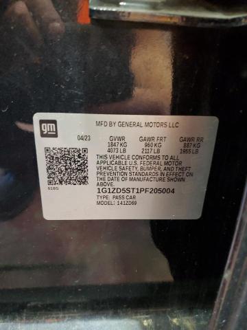 1G1ZD5ST1PF205004 - 2023 CHEVROLET MALIBU LT BLUE photo 12