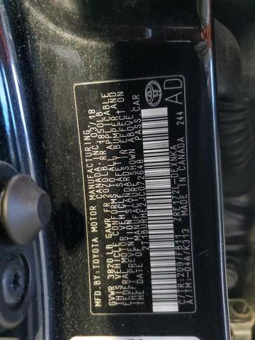 2T1BURHE2JC072648 - 2018 TOYOTA COROLLA L შავი ფოტო 13