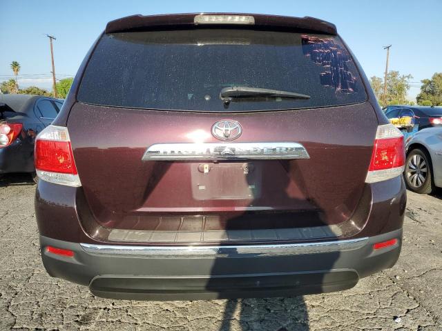 5TDZK3EH4DS095442 - 2013 TOYOTA HIGHLANDER BASE Бордовый фото 6