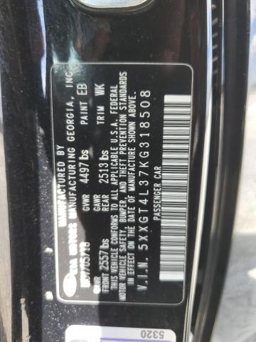 5XXGT4L37KG318508 - 2019 KIA OPTIMA LX BLACK photo 12