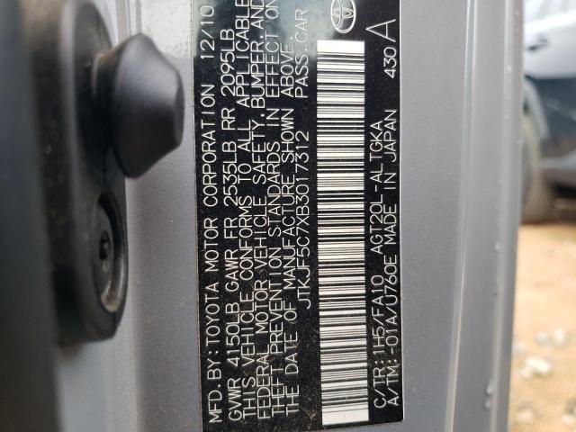 JTKJF5C7XB3017312 - 2011 TOYOTA SCION TC 银色 照片 13