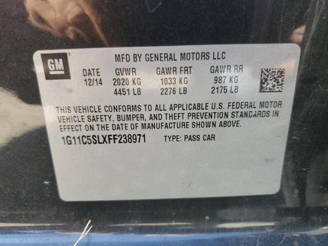 1G11C5SLXFF238971 - 2015 CHEVROLET MALIBU 1LT 黑色 照片 13