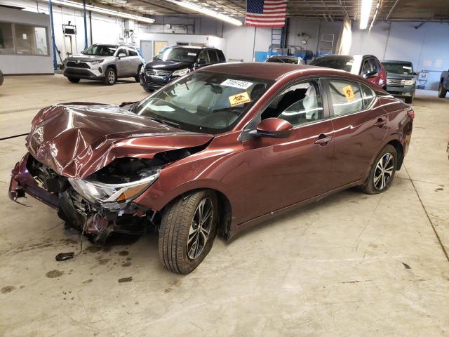 3N1AB8CV4PY285681 - 2023 NISSAN SENTRA SV BURGUNDY photo 1