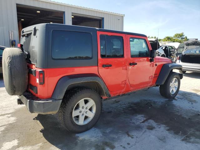 1C4BJWDG6DL621490 - 2013 JEEP WRANGLER UNLIMITED SPORT RED photo 3