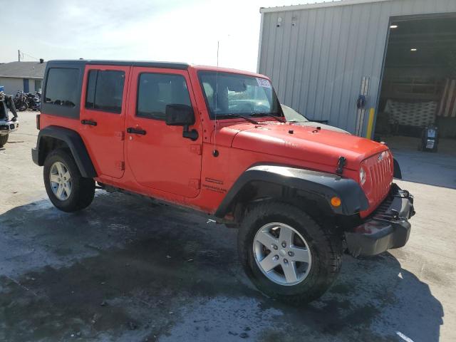 1C4BJWDG6DL621490 - 2013 JEEP WRANGLER UNLIMITED SPORT RED photo 4