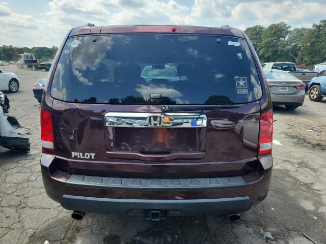 5FNYF3H50AB013076 - 2010 HONDA PILOT EXL BURGUNDY photo 6