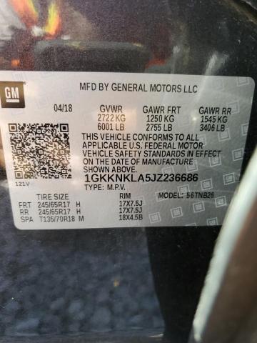 1GKKNKLA5JZ236686 - 2018 GMC ACADIA SLE 黑色 照片 13