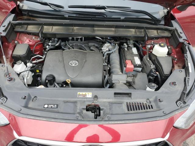 5TDGZRAH0MS529092 - 2021 TOYOTA HIGHLANDER XLE RED photo 12