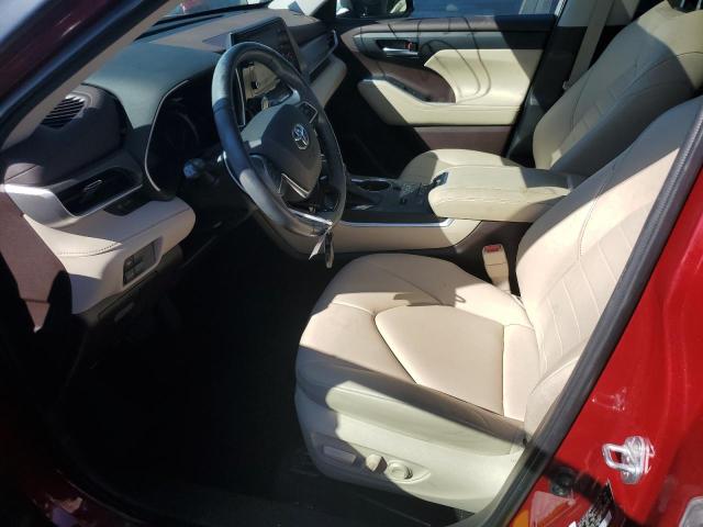 5TDGZRAH0MS529092 - 2021 TOYOTA HIGHLANDER XLE RED photo 7