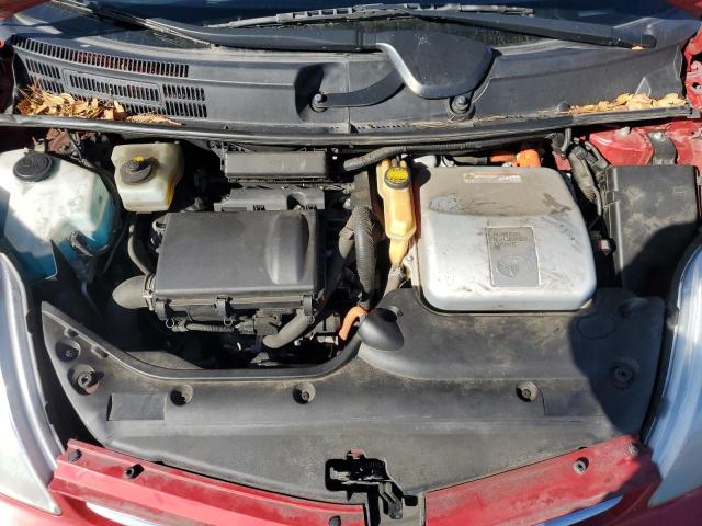 JTDKB20U087784894 - 2008 TOYOTA PRIUS RED photo 11