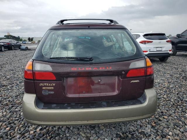 4S3BH6861Y7640072 - 2000 SUBARU LEGACY OUTBACK LIMITED მუქწითელი ფოტო 6