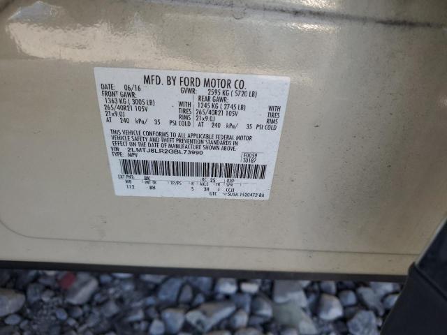 2LMTJ8LR2GBL73990 - 2016 LINCOLN MKX RESERVE 奶油色 照片 12