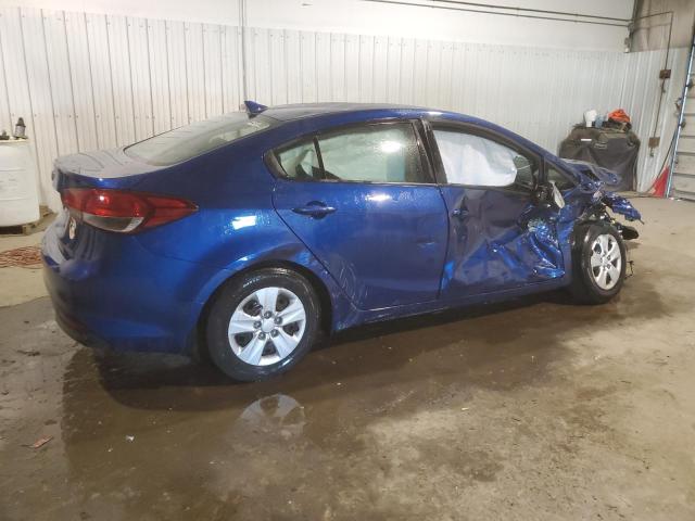 3KPFK4A71HE148121 - 2017 KIA FORTE LX BLUE photo 3